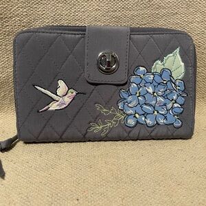 Vera Bradley Embroidered Hydrangea Wallet